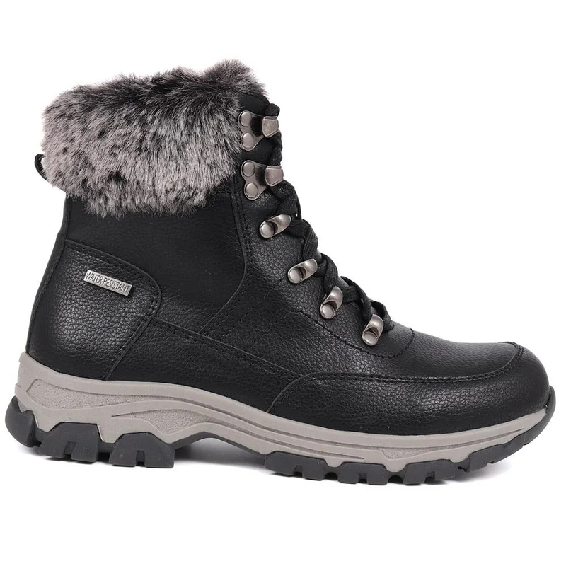 Wide Fit Water Resistant Weather Boots - WOIL40066 / 326 384 - Black