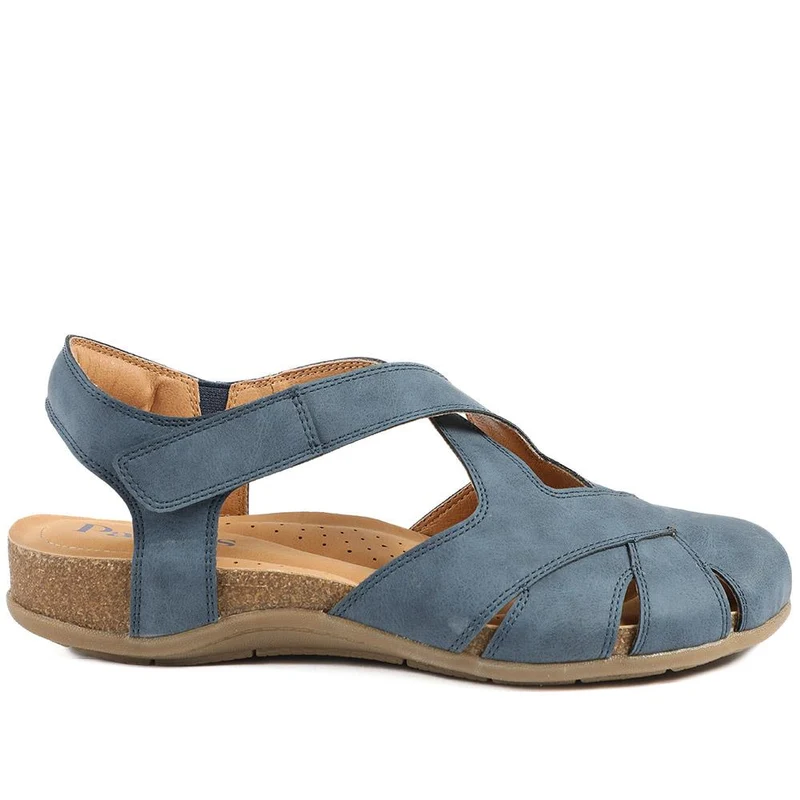 Adjustable Cushioned Sandals - WOIL43023 / 328 998 - Navy