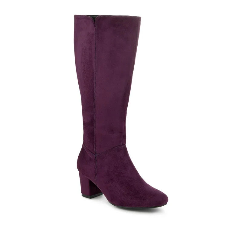 Smart Block Heel Long Boots With Inside Zip - WBINS42076 / 327 972