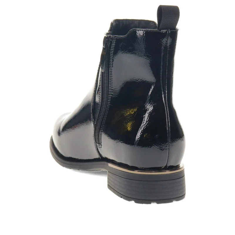 EasyFit Block-Heel Ankle Boots - CARELLA / 326 122 - Black Patent
