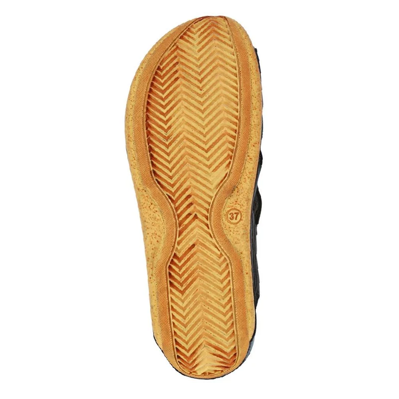Soft Leather Slip-On Sandals - KARY39009 / 325 512 - Black