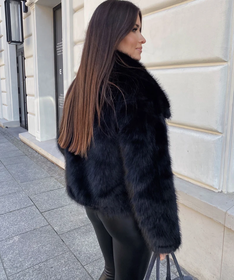 Felljacke Amara Schwarz