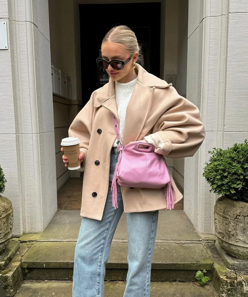 Oversize Jacke Joana Beige