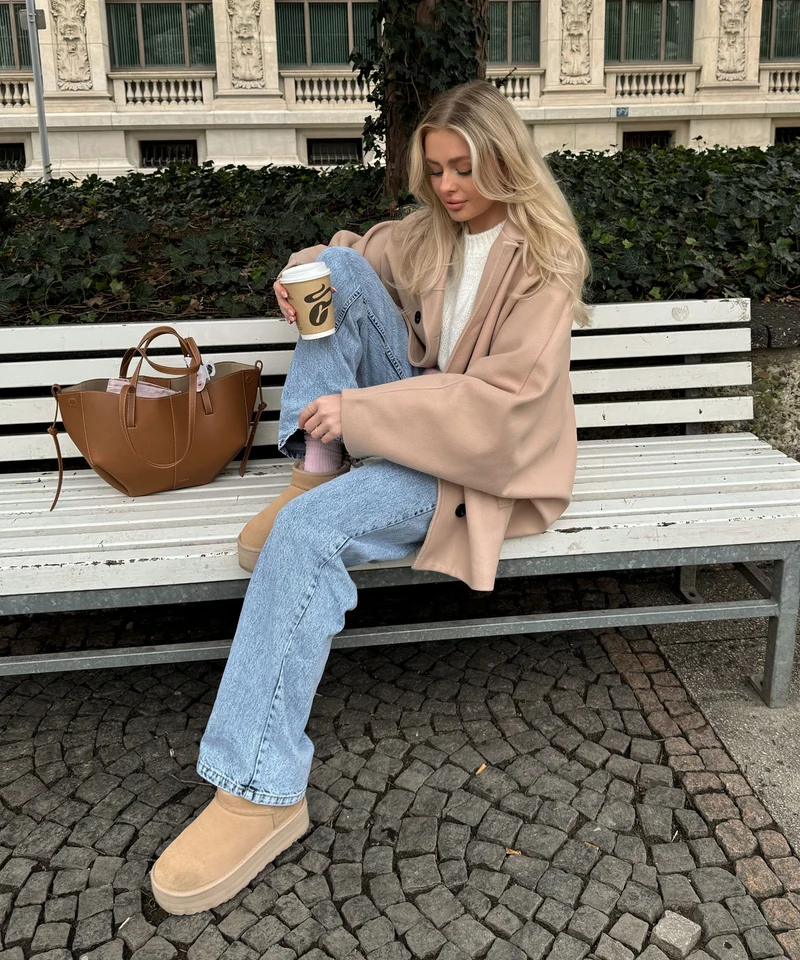 Oversize Jacke Joana Beige