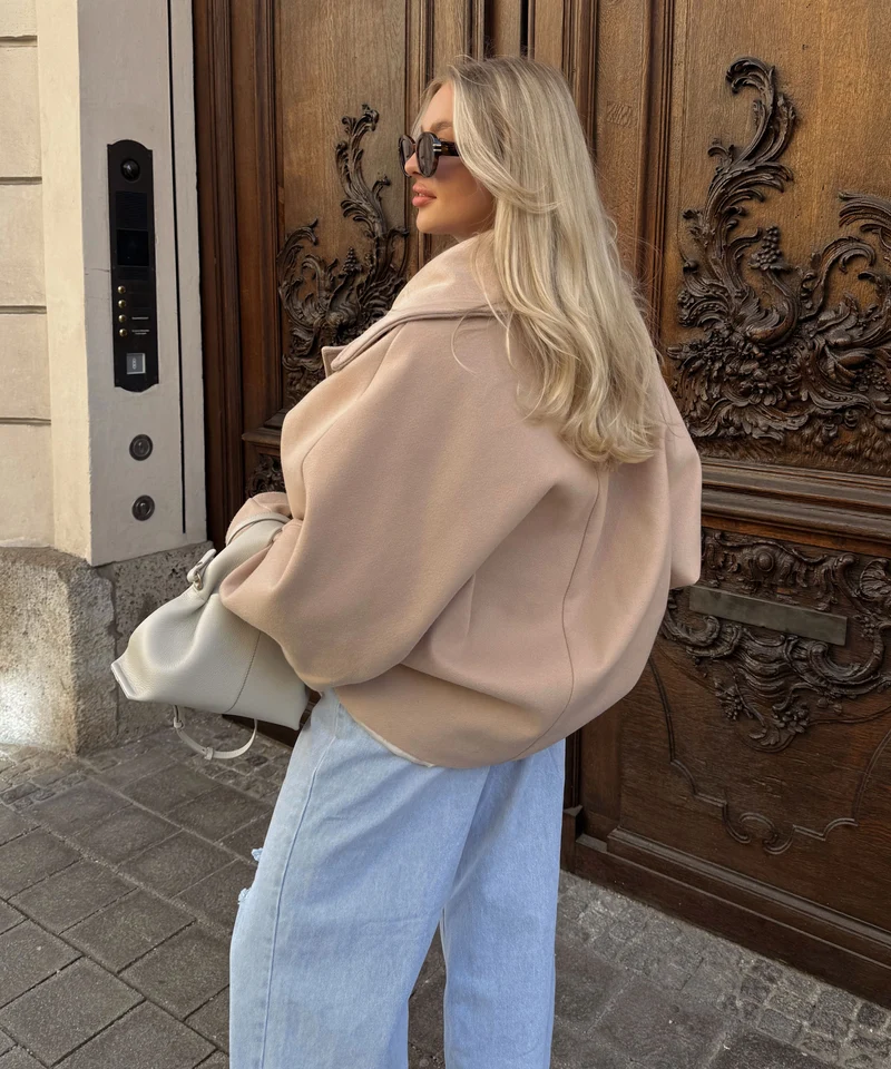 Oversize Jacke Joana Beige