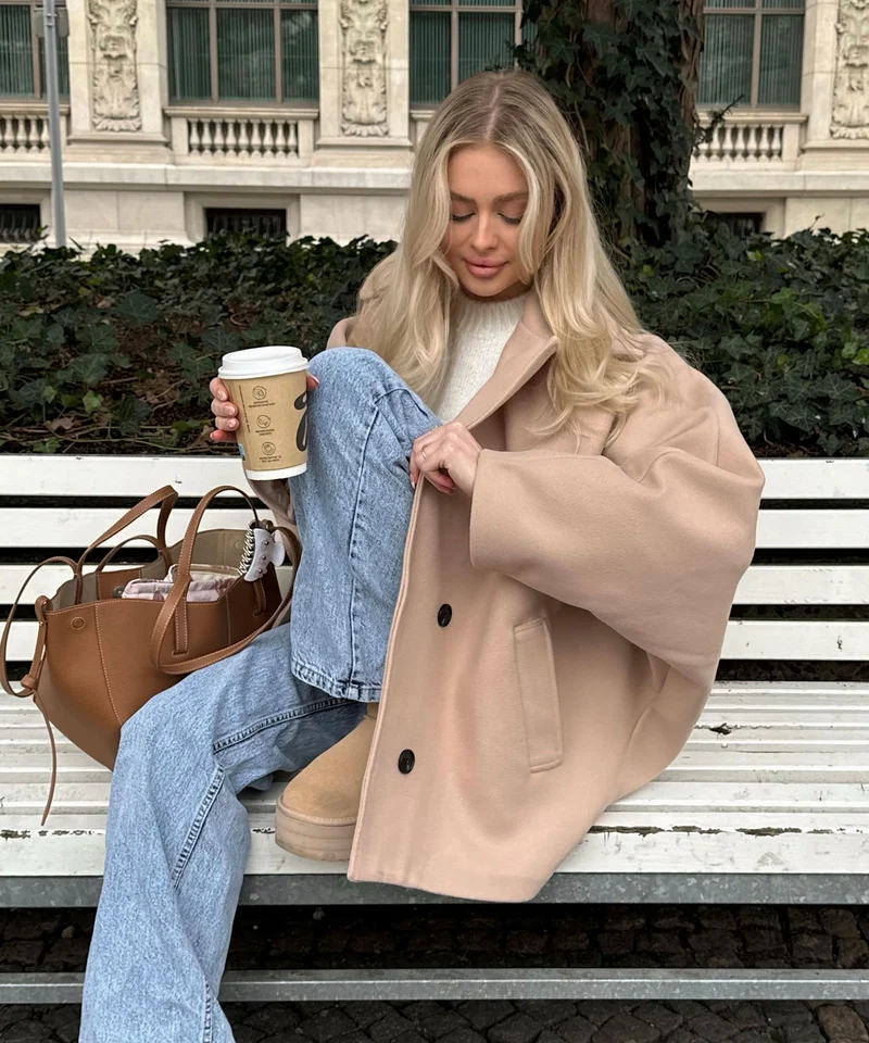 Oversize Jacke Joana Beige