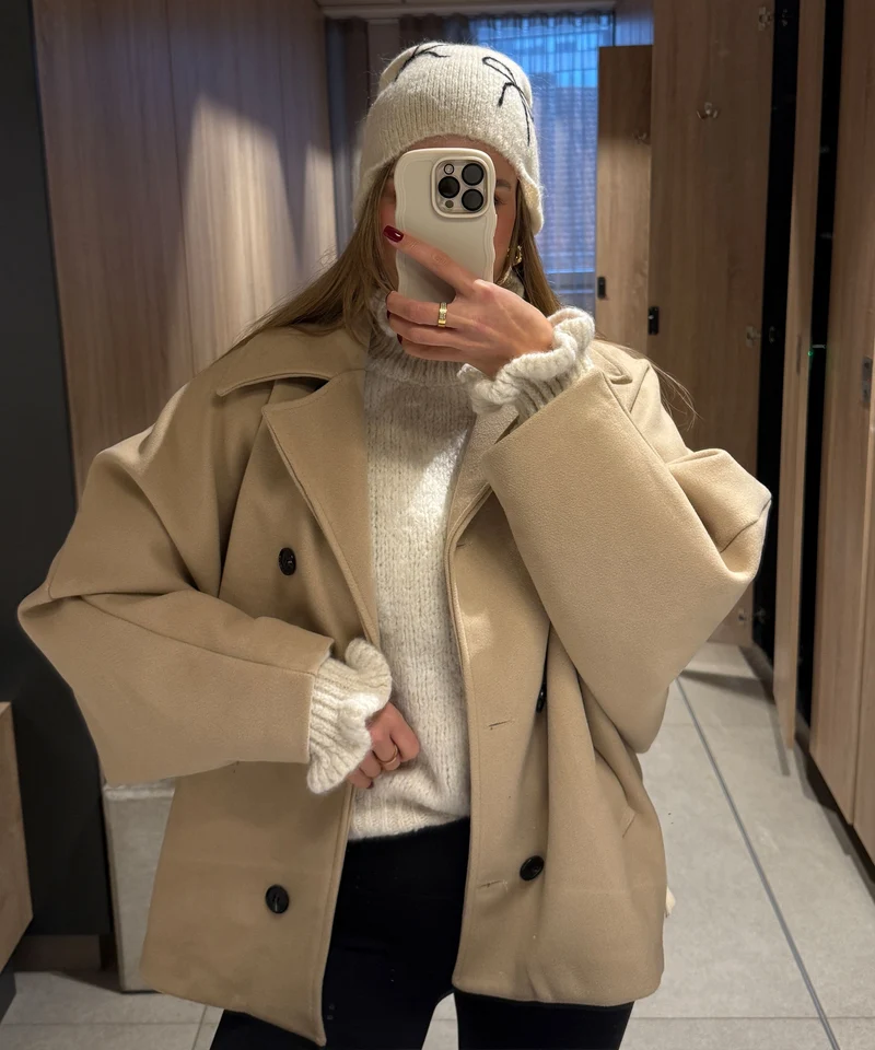 Oversize Jacke Joana Beige