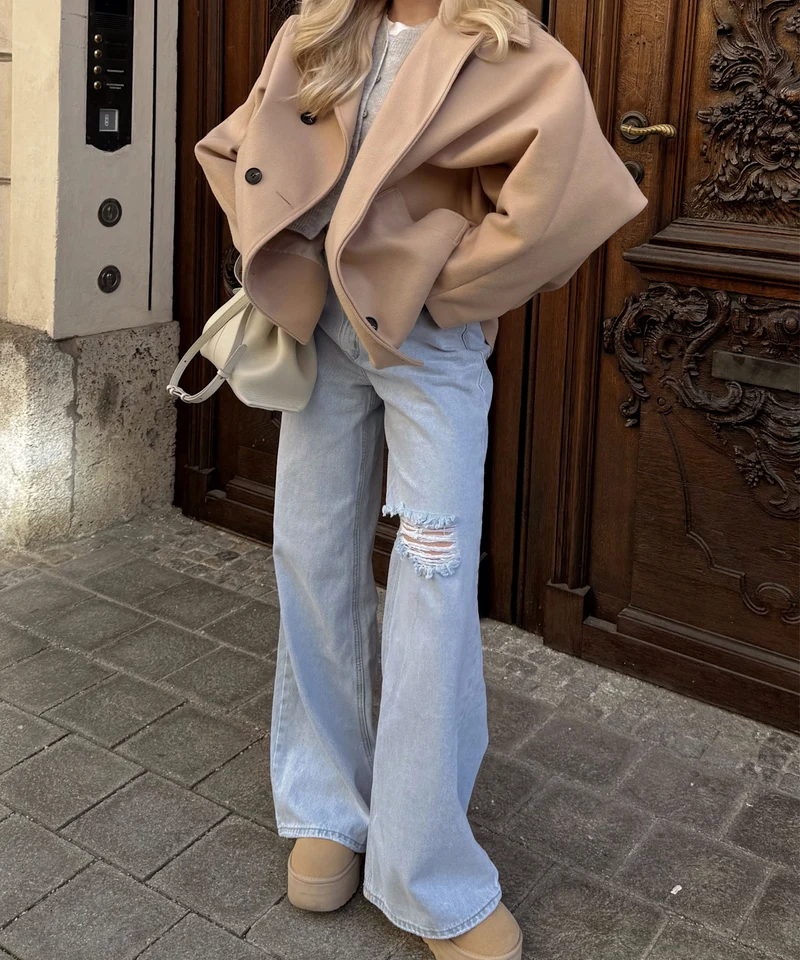 Oversize Jacke Joana Beige