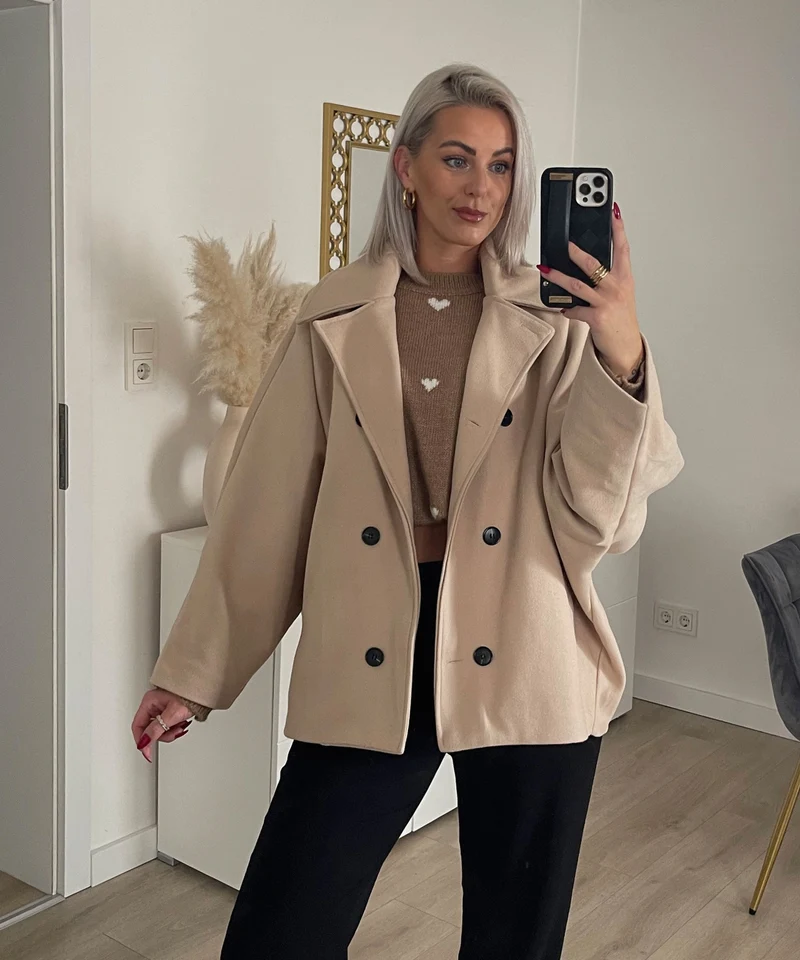 Oversize Jacke Joana Beige