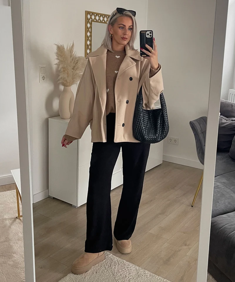Oversize Jacke Joana Beige