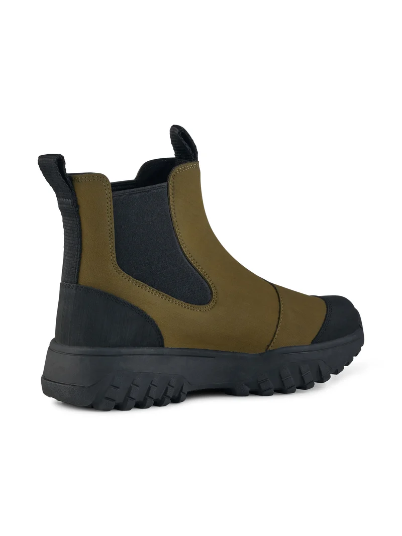Magda Rubber Track Boot - Dark Olive/Black