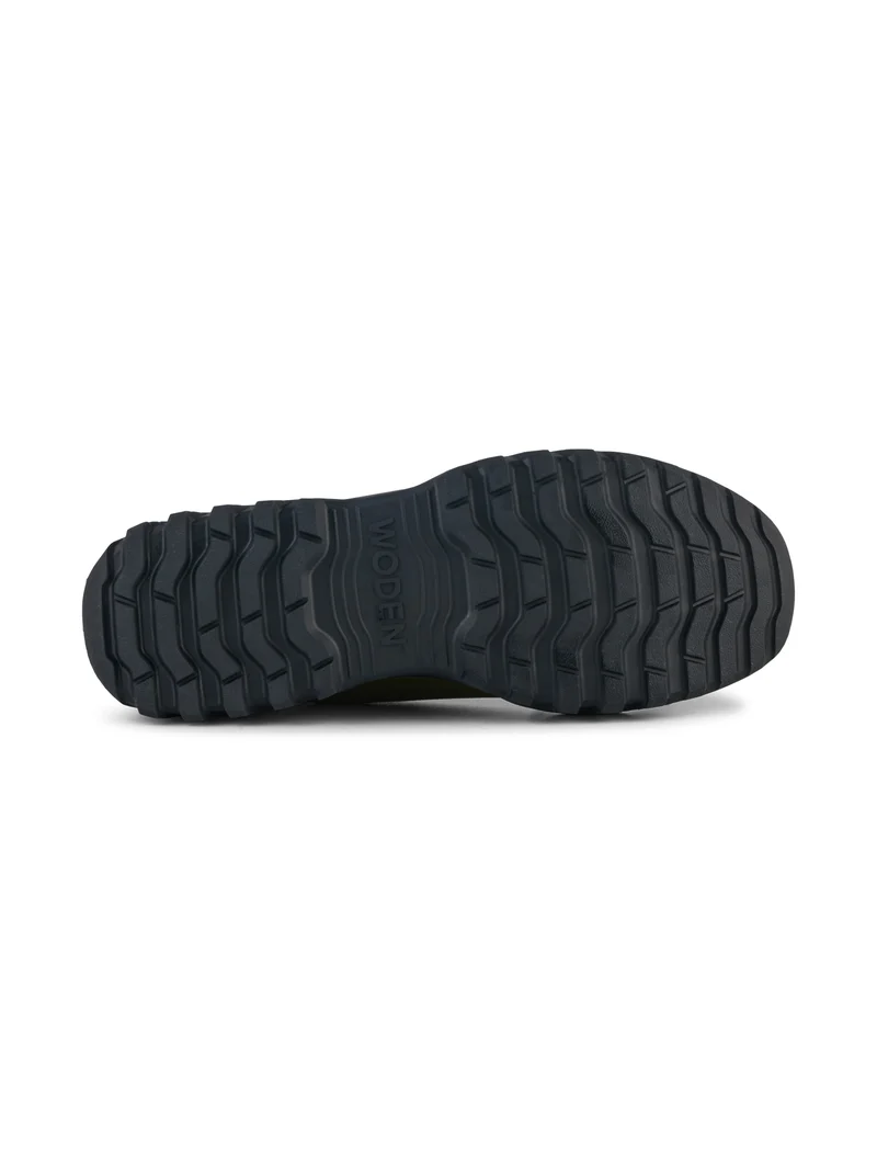 Magda Rubber Track Boot - Dark Olive/Black