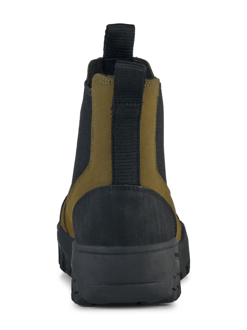Magda Rubber Track Boot - Dark Olive/Black