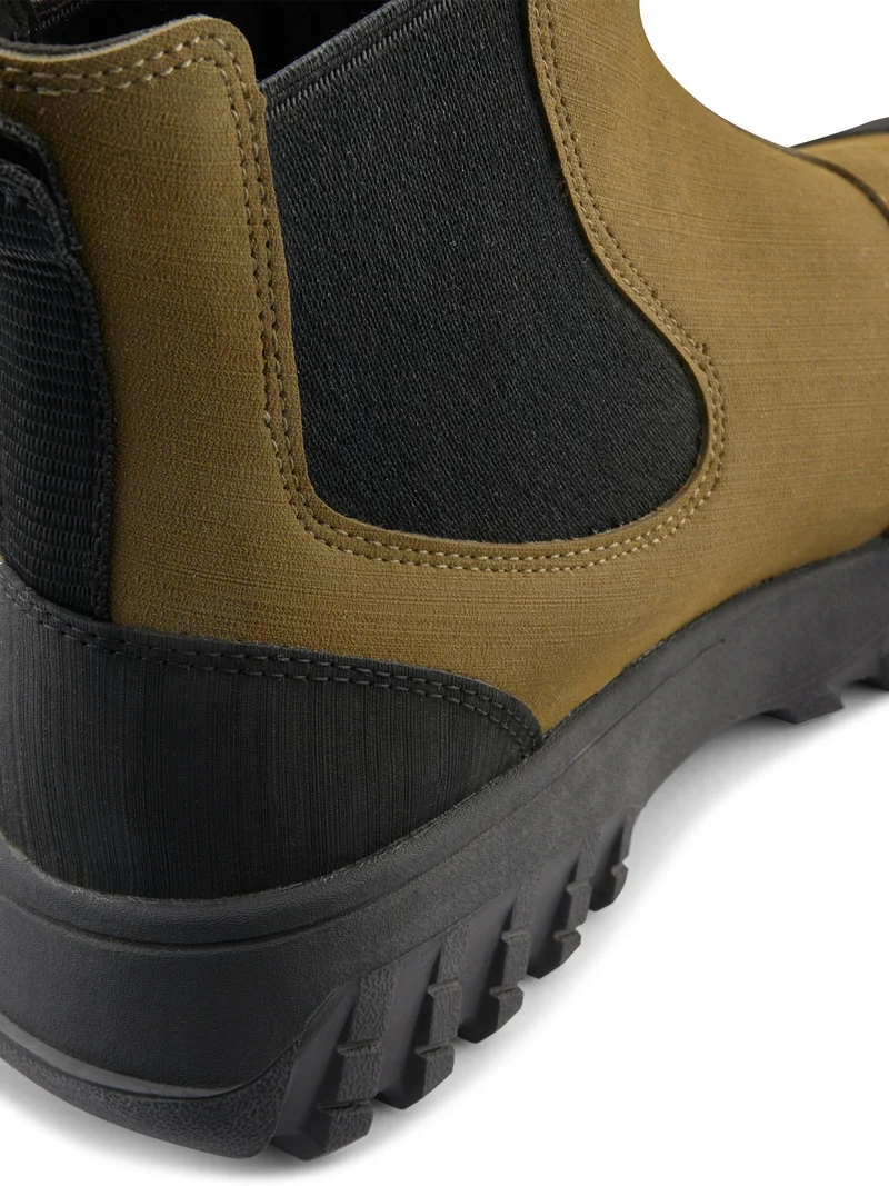Magda Rubber Track Boot - Dark Olive/Black