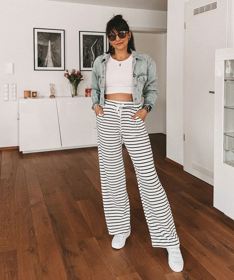 Stoffhose Malika Weiß
