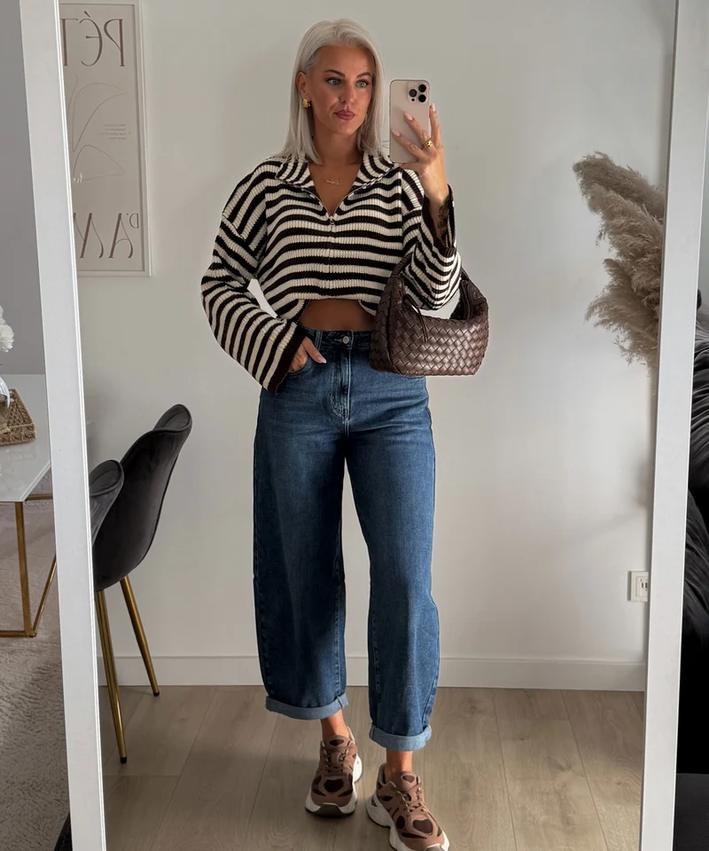 Stretch Balloon Jeans Aviana Dunkelblau