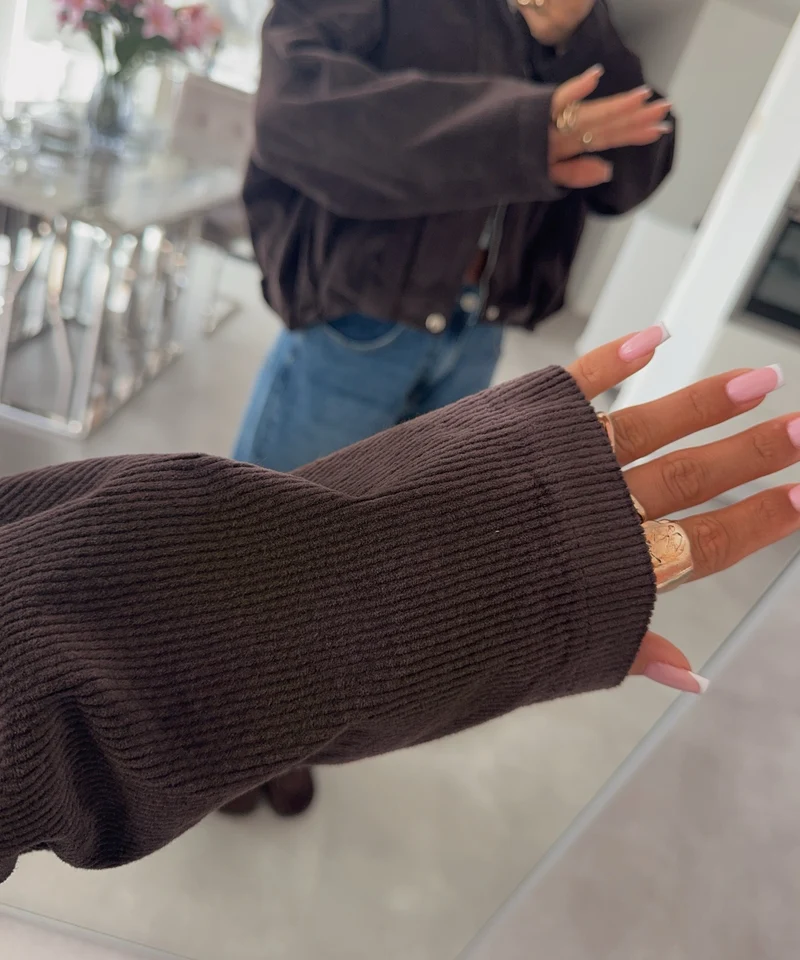 Cord Jacke Amber Braun