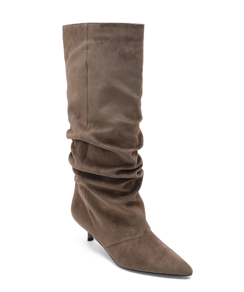 Stiletto Wildleder Stiefel Brea Camel