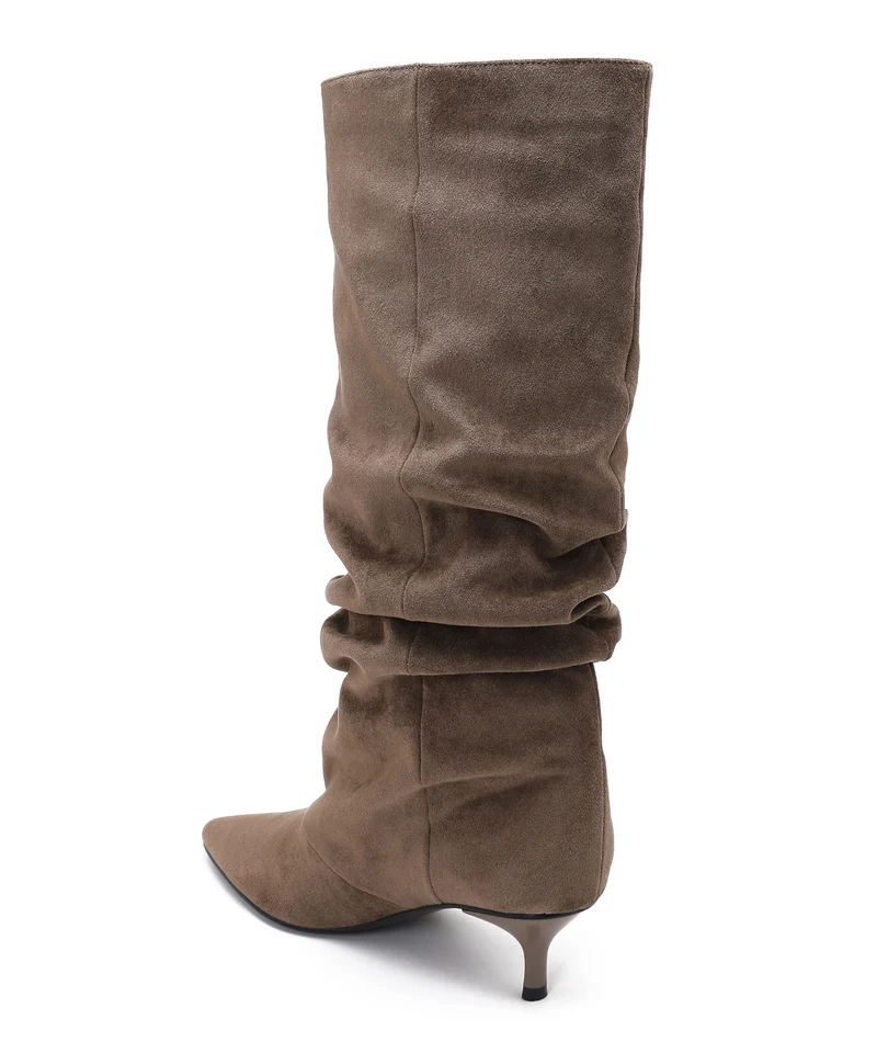 Stiletto Wildleder Stiefel Brea Camel