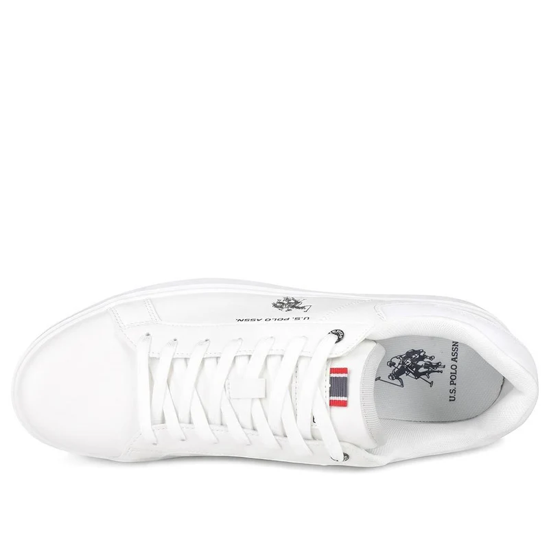 US POLO ASSN Rokko Lace Up Trainers - USPOL43001 / 330 390 - White