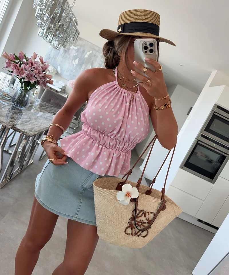Top Wanda Punkte Rosa