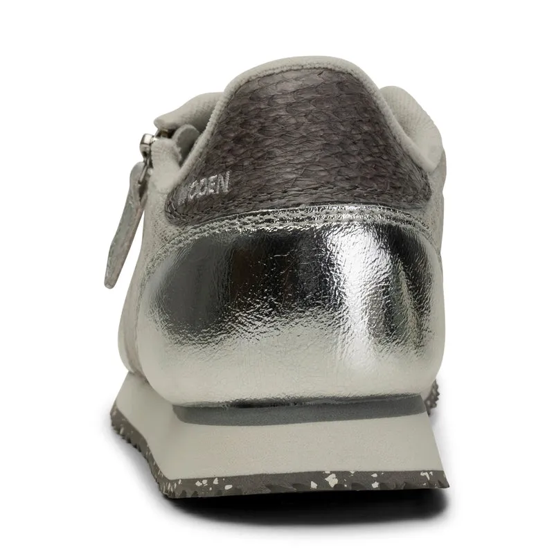 Ydun Metallic Zipper - Sea Fog Grey
