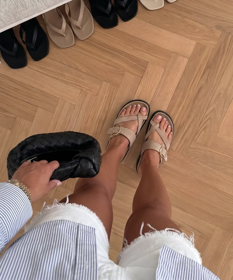 Pantoletten Zarina Beige