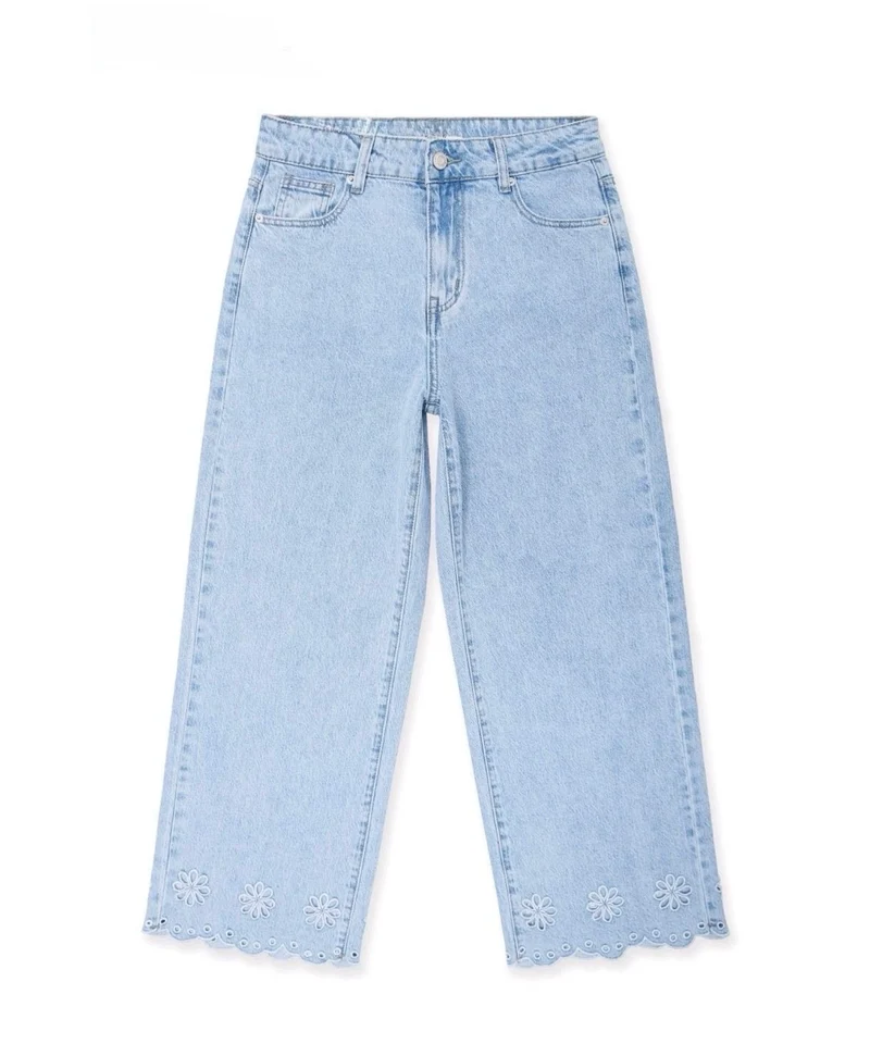Stretch Straight Leg Jeans Umena Hellblau