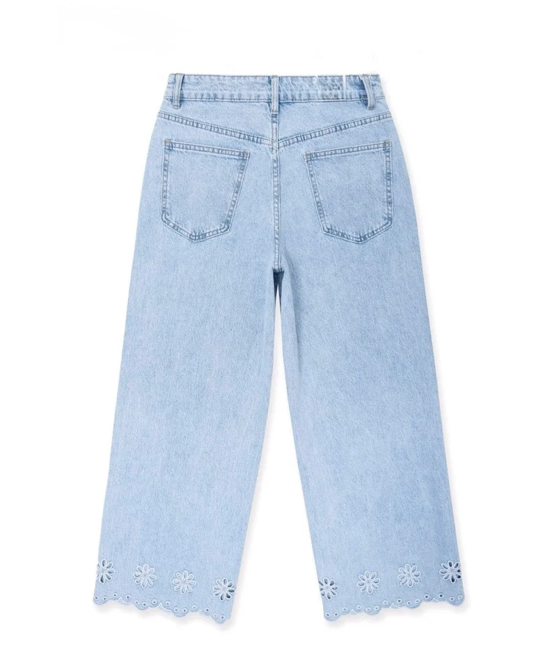 Stretch Straight Leg Jeans Umena Hellblau
