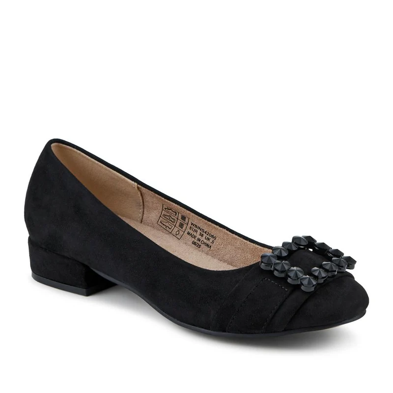 Lightweight Cushioned Block Heel Pumps - WBINS42060 / 327 861 - Black