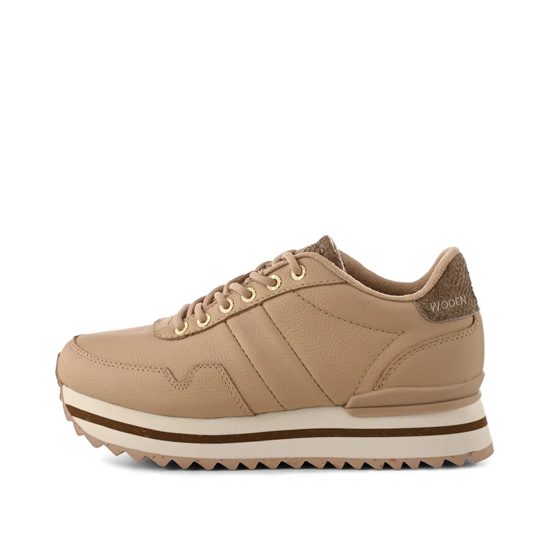 Nora III Full Leather Plateau - Coffee Cream