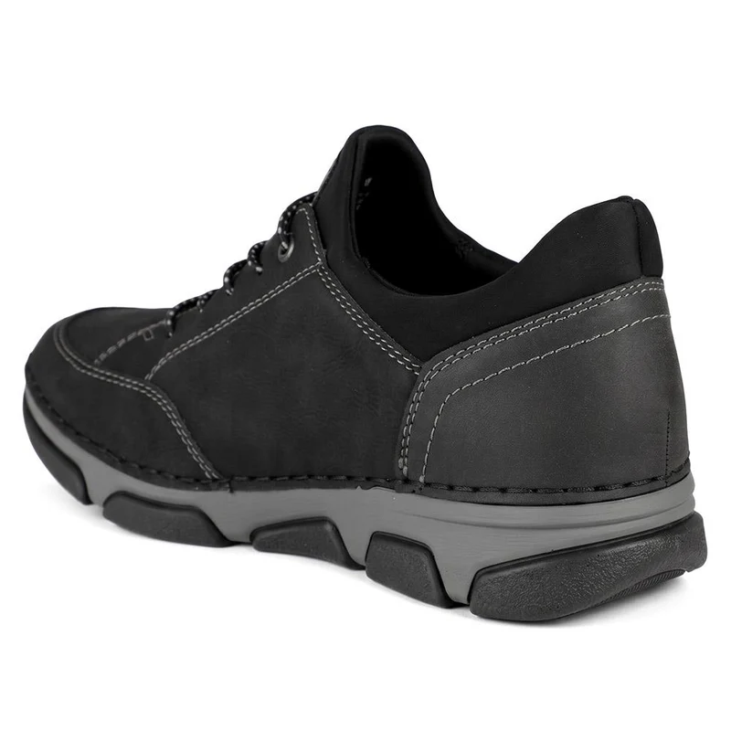 Rieker Wide Fit Bungee Lace Slip On Trainers - RKR44518 / 329 910 - Charcoal