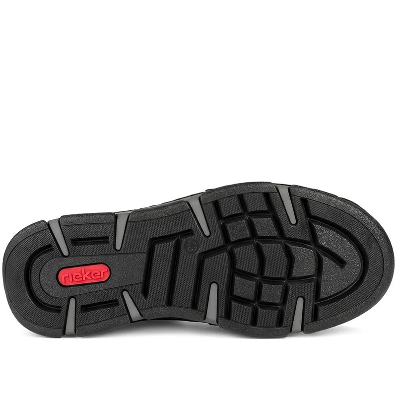 Rieker Wide Fit Bungee Lace Slip On Trainers - RKR44518 / 329 910 - Charcoal