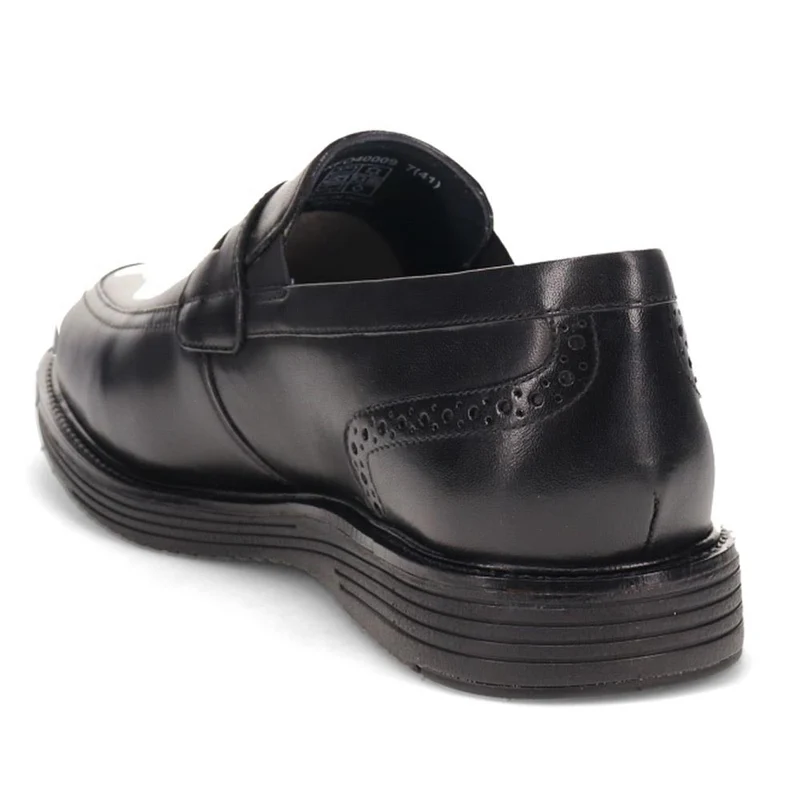 Leather Penny Slip-On Shoes - PERFO40009 / 326 144 - Black