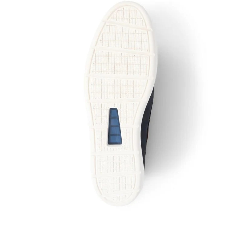 Leather Boat Shoes - JFOOT39011 / 325 151 - Navy