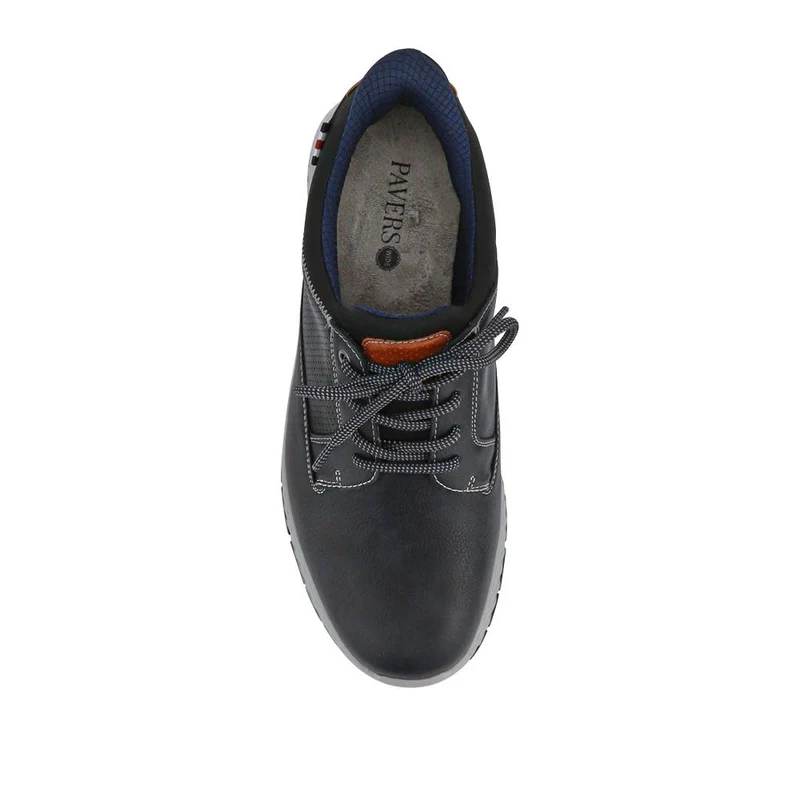 Wide Fit Casual Laced Slip-On Shoes - GANG41017 / 327 576 - Navy