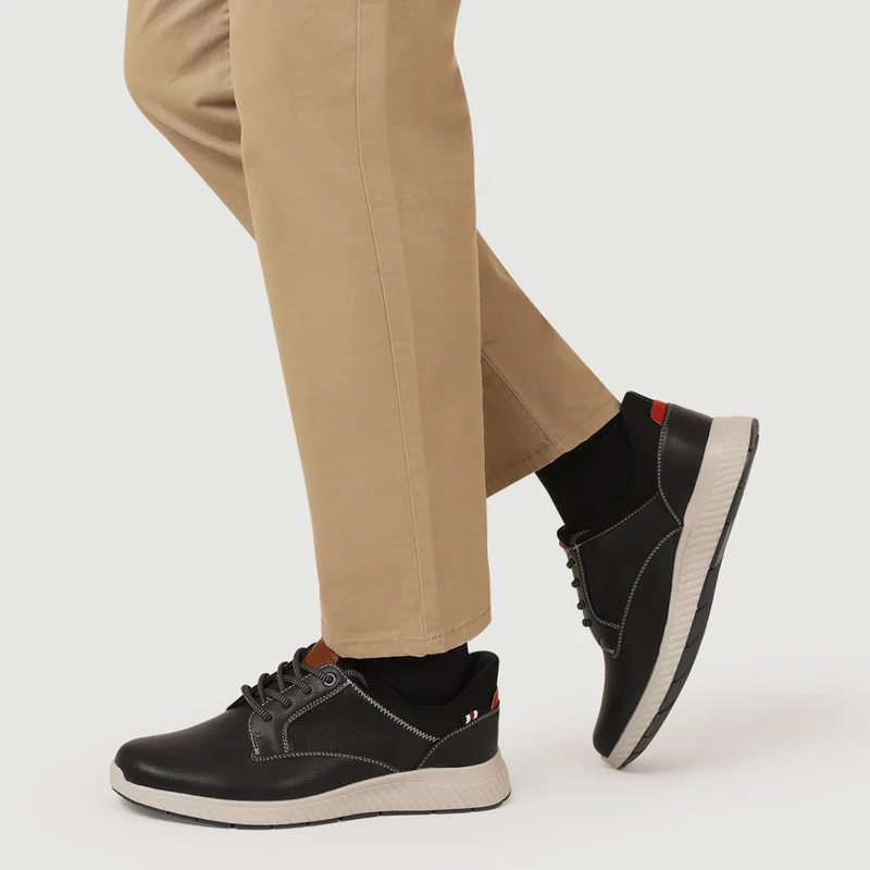 Wide Fit Casual Laced Slip-On Shoes - GANG41017 / 327 576 - Navy