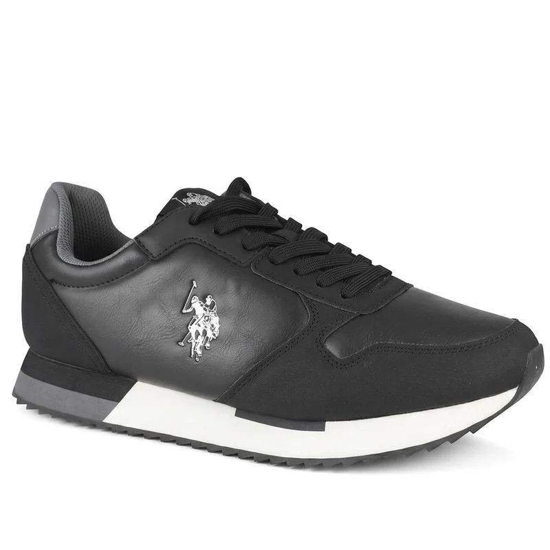 US POLO ASSN Cushioned Sole Lace Up Trainers - USPOL43008 / 330 393 - Black