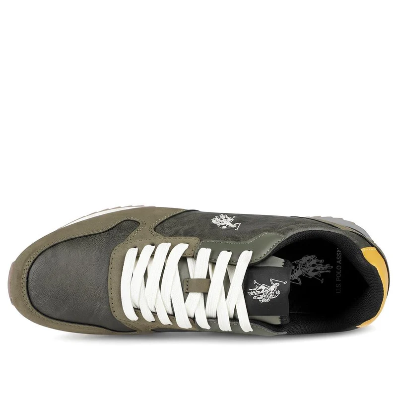 US POLO ASSN Cushioned Sole Lace Up Trainers - USPOL43008 / 330 393 - Olive