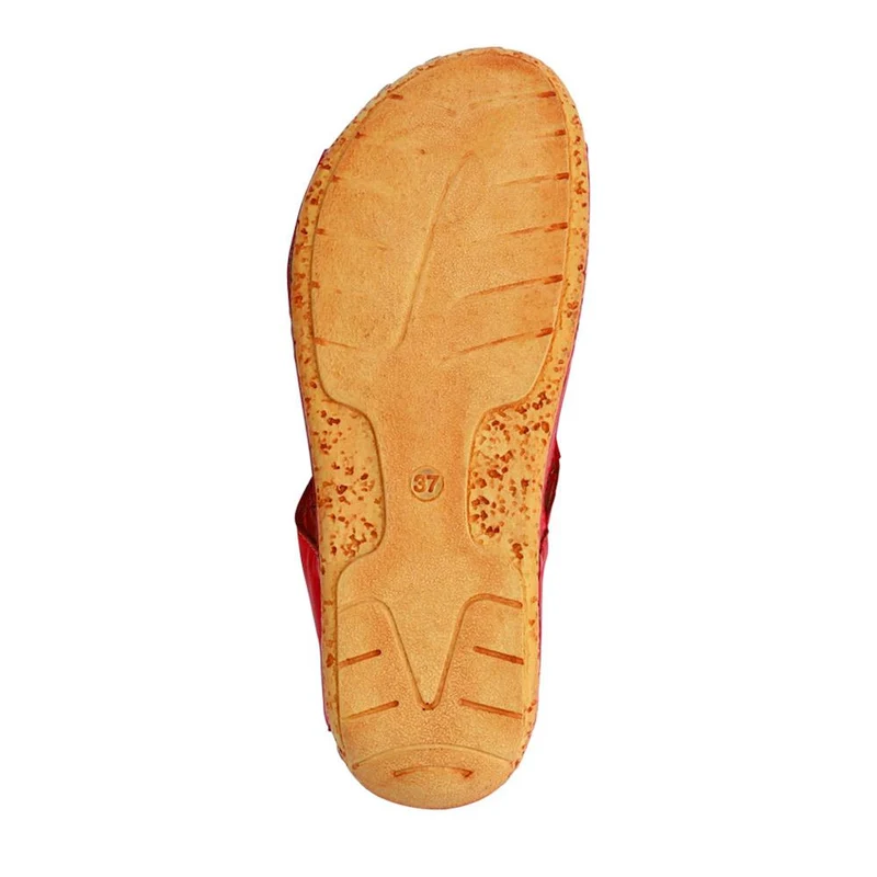 Leather Slip-On Sandals - KARY41004 / 327 532 - Red
