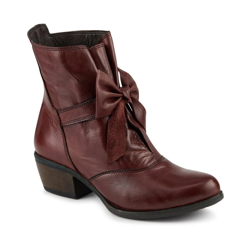 Bellissimo Leather Bow Boots - BELKARY42001 / 328 474