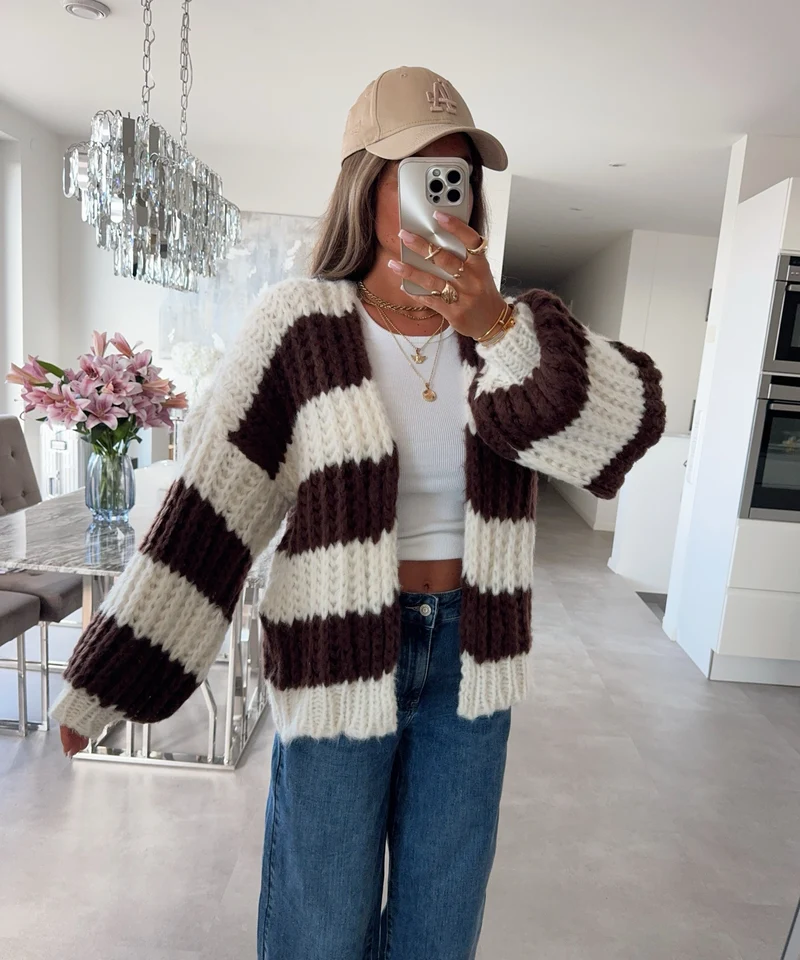 Soft Cardigan Althea Beige Braun