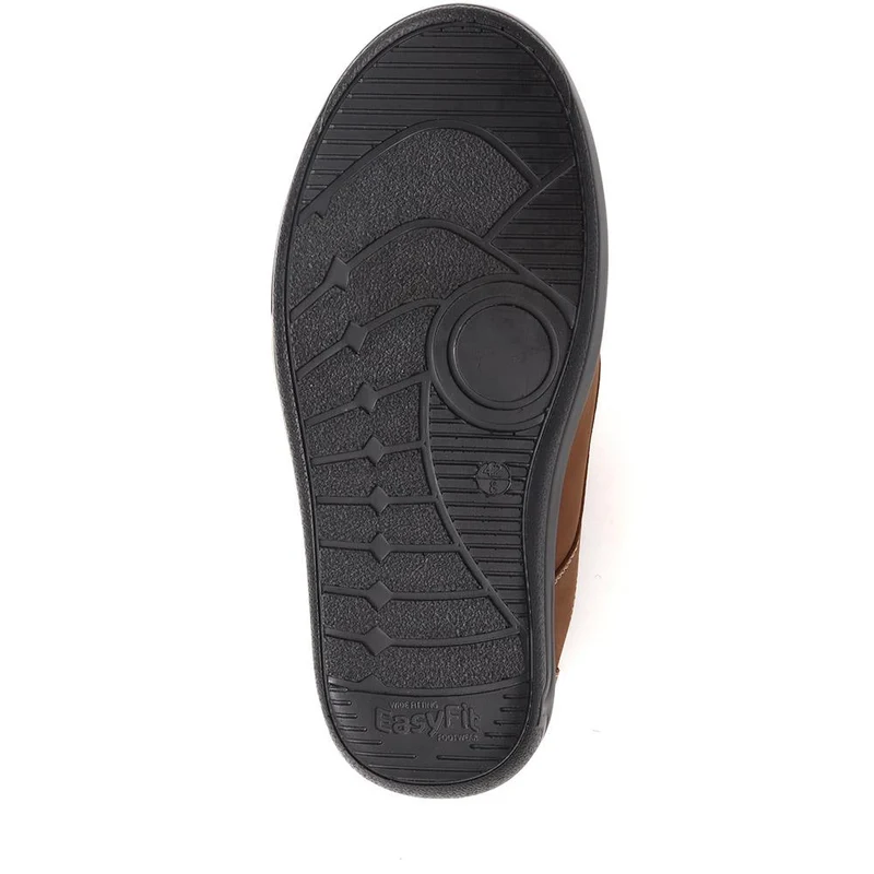 Extra Wide Fit Leather Lace-up Shoes - PAULO / 323 744 - Taupe