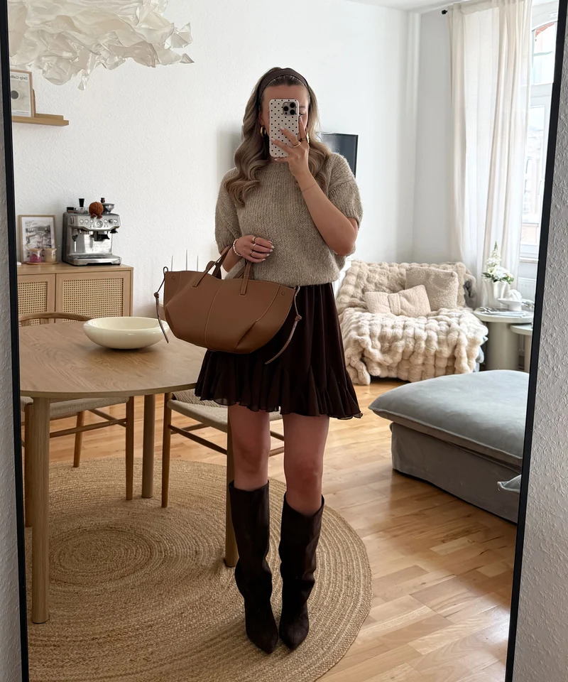 Stiletto Wildleder Stiefel Auri Braun