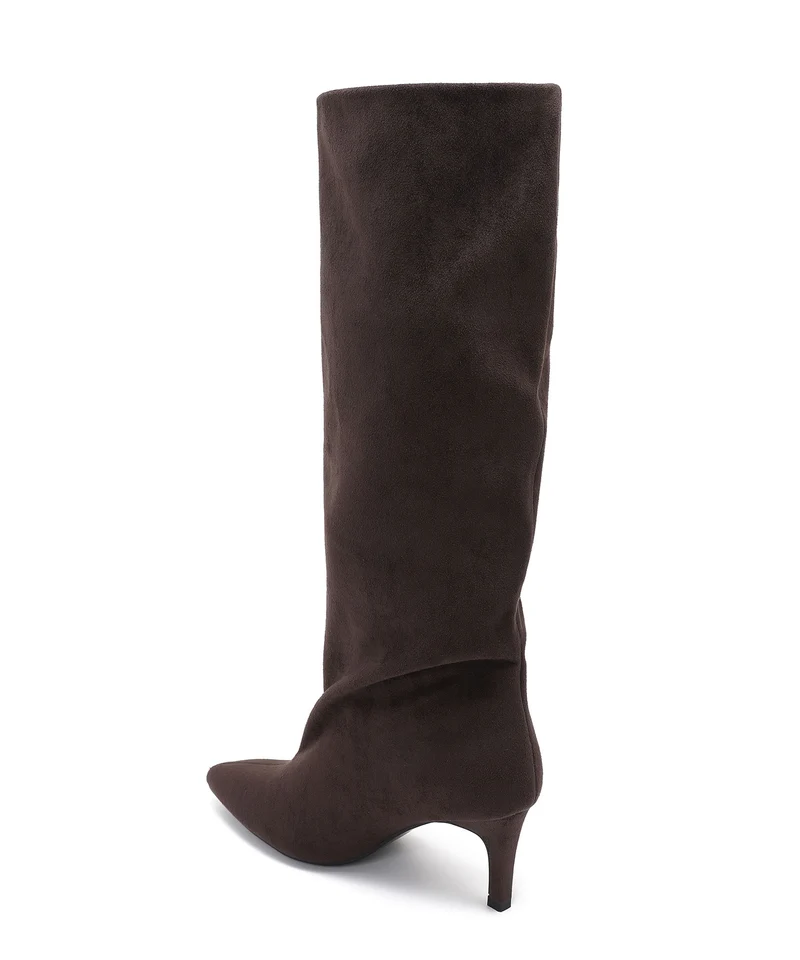 Stiletto Wildleder Stiefel Auri Braun