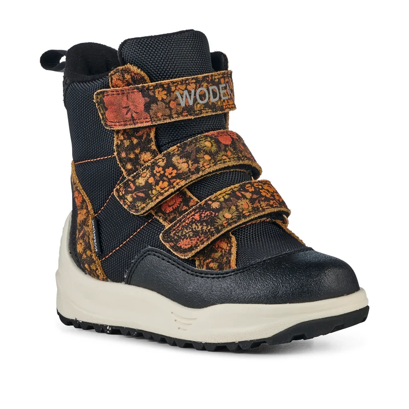 Adrian Boot Print - Black Flower