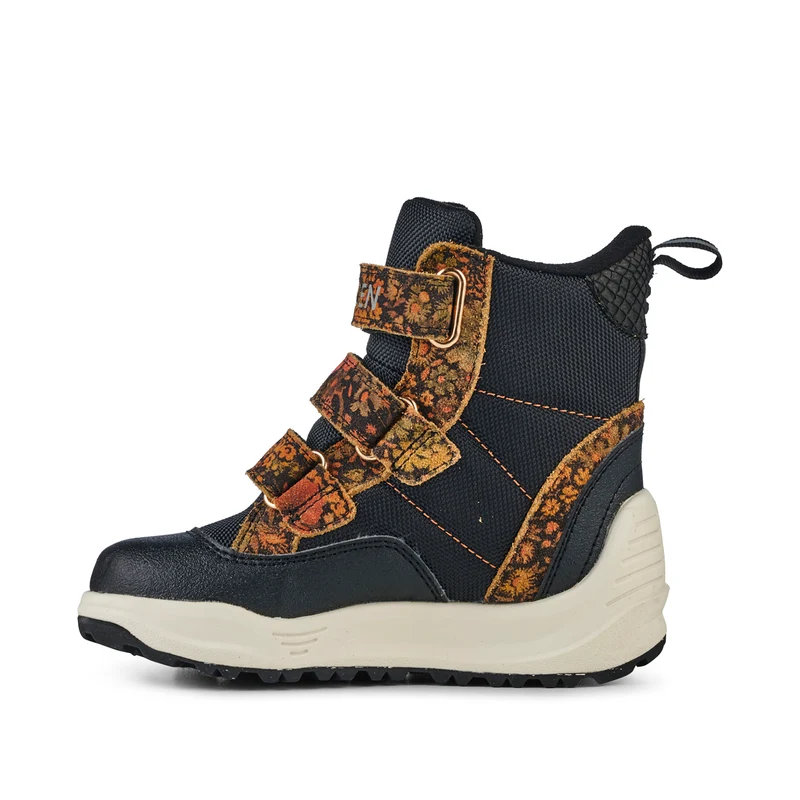 Adrian Boot Print - Black Flower