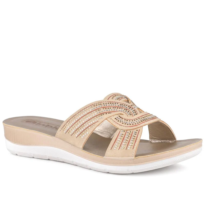 Inblu Embellished Strappy Mule Sandals - INB43066 / 330 716