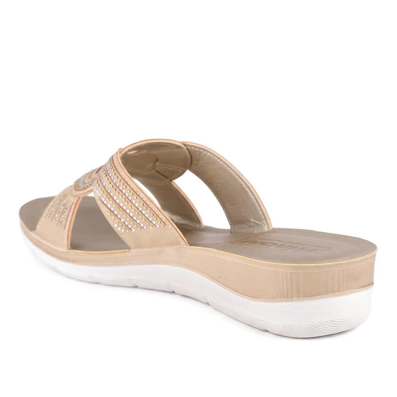 Inblu Embellished Strappy Mule Sandals - INB43066 / 330 716 - Beige