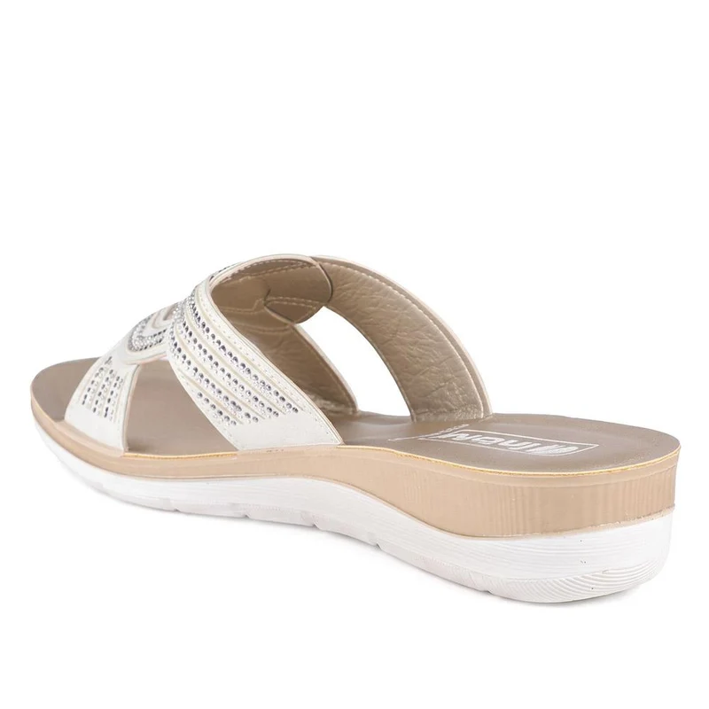 Inblu Embellished Strappy Mule Sandals - INB43066 / 330 716 - Silver